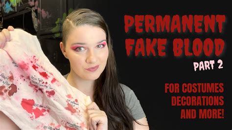 fake blood for clothes permanent|how to put blood on clothes.